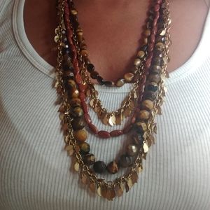 Lucky Brand Multi Strand Statement Necklace